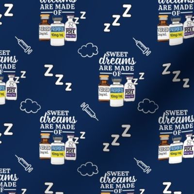 Anesthesia Sweet Dreams Navy Fabric