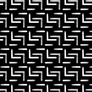 Bold abstract geometric - black and white