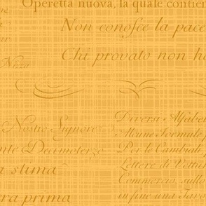 Vintage Italian Scripts in naples yellow