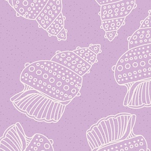 Conch Shell on Lavender - Large