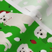Christmas Great Pyrenees Dogs Green