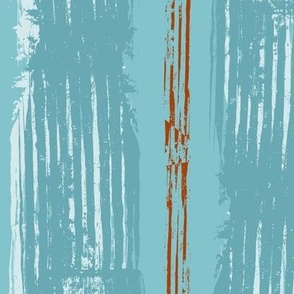 Brushmarked Stipes with light teals and orange