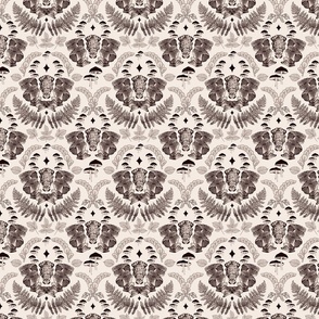 Damask mushrooms (small scale) - neutral tones