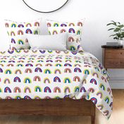 Cute rainbows white medium