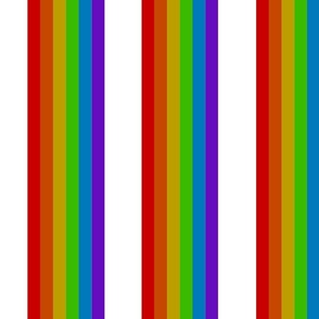 Strong Vertical Rainbow Stripes