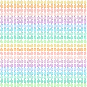 Swirly Easter Eggs in Pastel Rainbow Rows