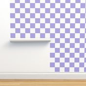 6 inch lilac and white checkerboard - medium