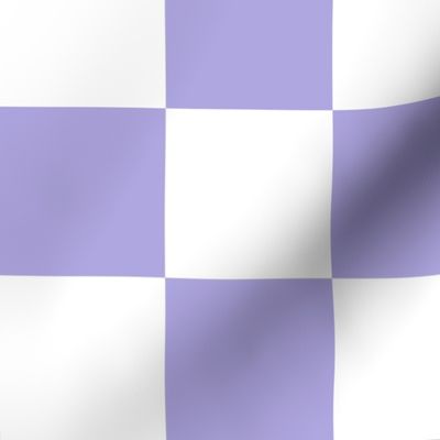 6 inch lilac and white checkerboard - medium