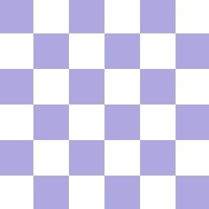 2 inch lilac and white checkerboard - small