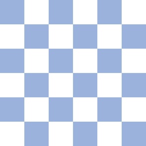 6 inch sky blue and white checkerboard - medium