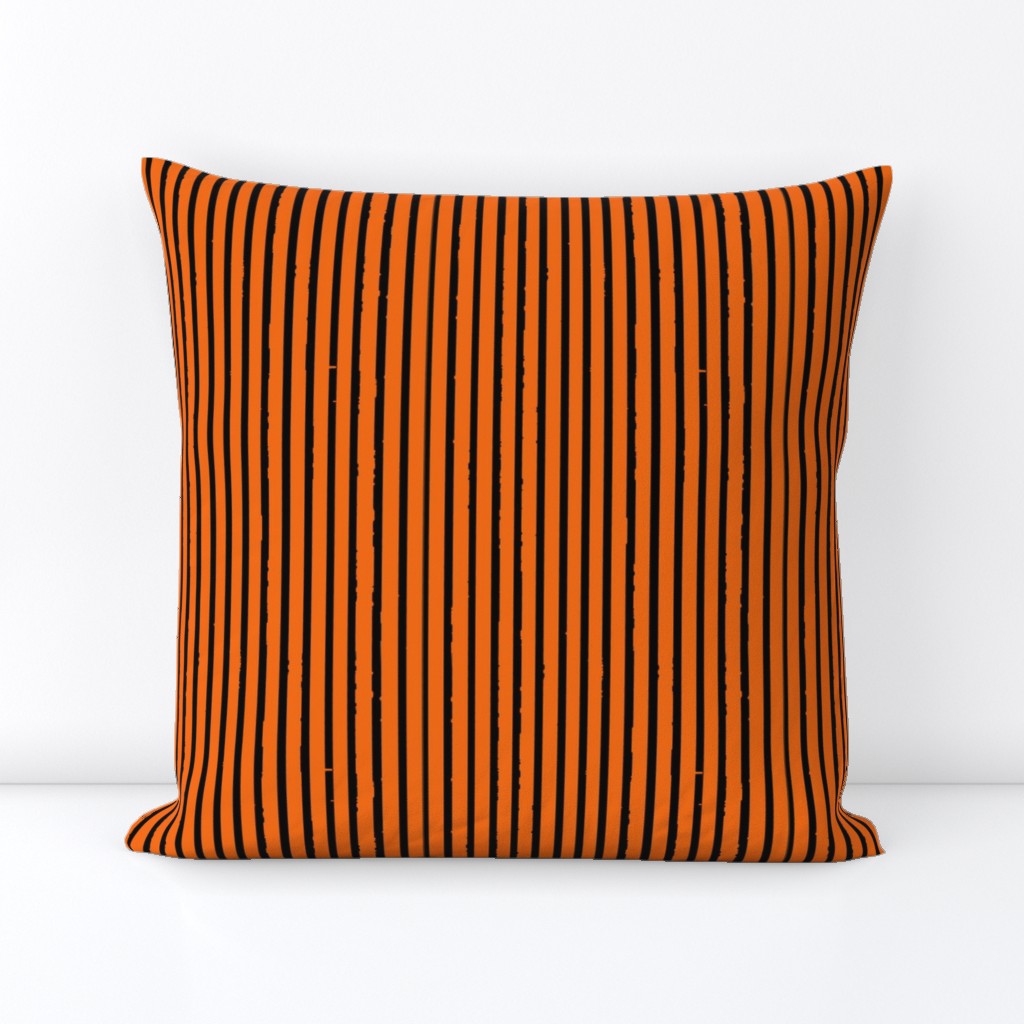 Pumpkin Orange and Black Tiger Stripes (vertical)