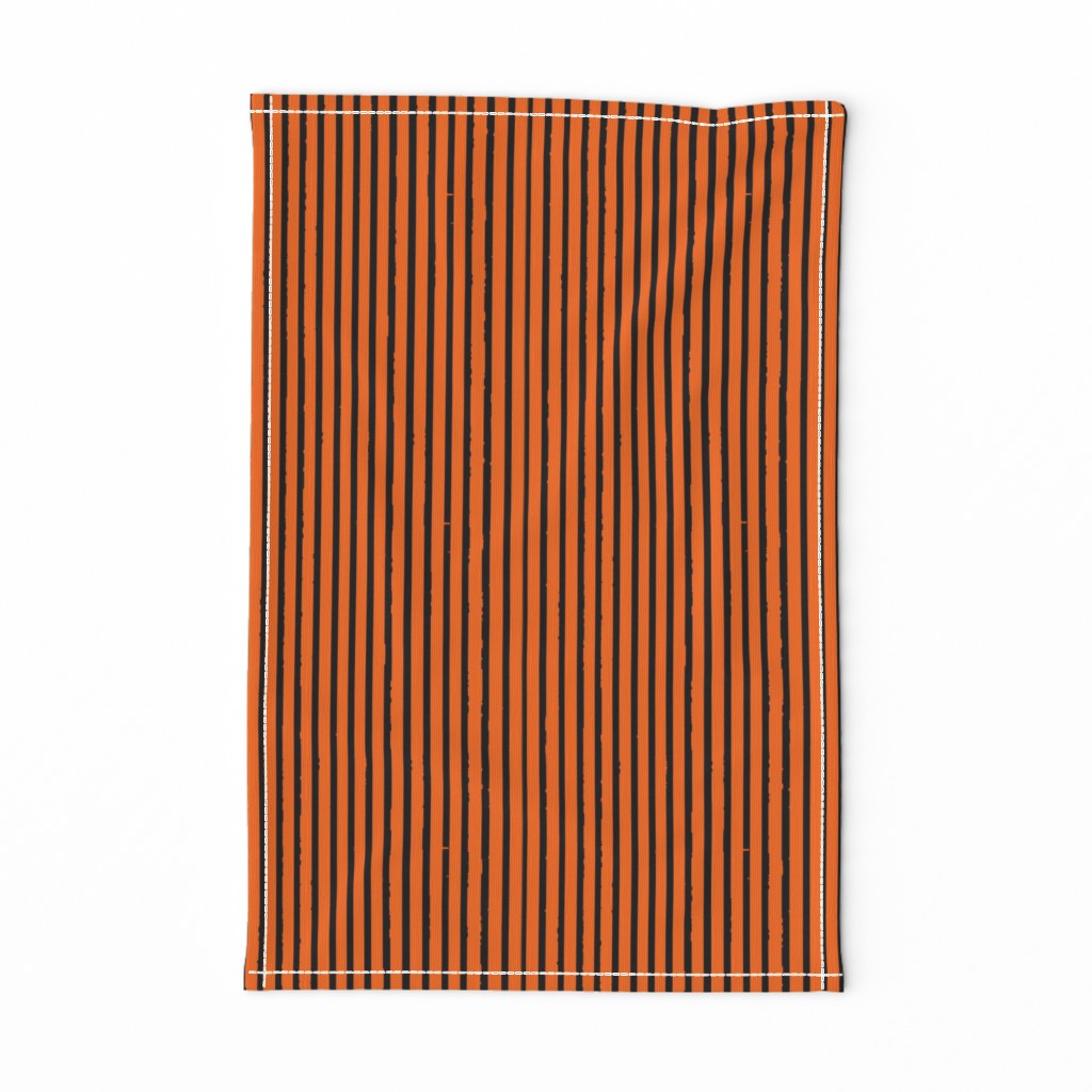 Pumpkin Orange and Black Tiger Stripes (vertical)