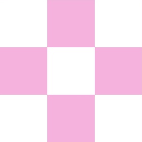 12 inch pink and white checkerboard - large
