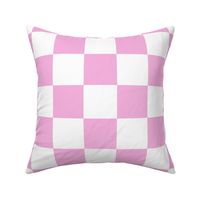 6 inch pink and white checkerboard - medium checkerboard print