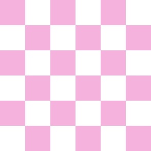 6 inch pink and white checkerboard - medium checkerboard print