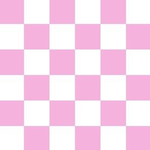 2 inch pink and white checkerboard - small checkerboard print