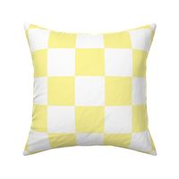 6 inch yellow and white checkerboard - medium checkerboard print