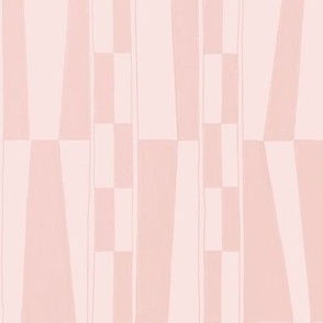 Abstract Vintage Geometric in pink - large