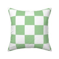 6 inch green and white checkerboard