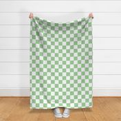 6 inch green and white checkerboard