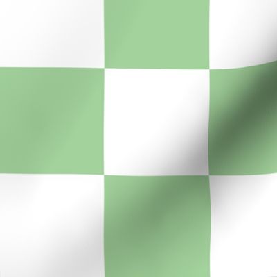 6 inch green and white checkerboard