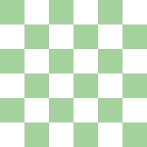 6 inch green and white checkerboard