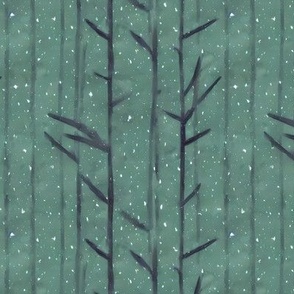 night snow forest