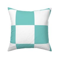 12 inch turquoise and white checkerboard - large checkerboard print