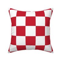 6 inch red and white checkerboard - medium checkerboard print