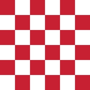 6 inch red and white checkerboard - medium checkerboard print