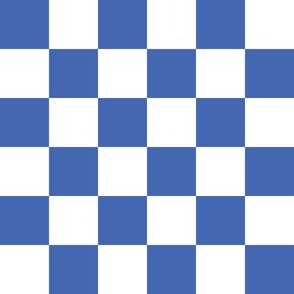 6 inch royal blue and white checkerboard - medium checkerboard print