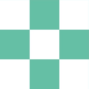 12 inch aqua and white checkerboard - large checkerboard print
