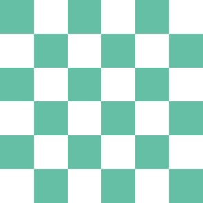 6 inch aqua and white checkerboard - medium checkerboard print