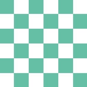 2 inch aqua and white checkerboard - small checkerboard print