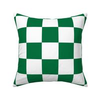 6 inch deep green and white checkerboard - medium checkerboard print