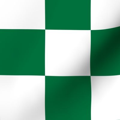 6 inch deep green and white checkerboard - medium checkerboard print