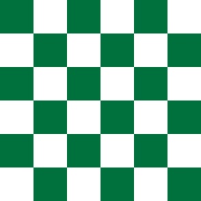 6 inch deep green and white checkerboard - medium checkerboard print