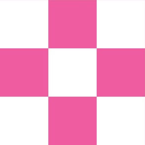 12 inch deep pink and white checkerboard - large checkerboard print