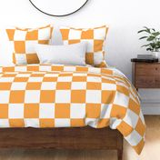 12 inch orange and white checkerboard - large checkerboard print