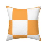 12 inch orange and white checkerboard - large checkerboard print