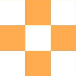 12 inch orange and white checkerboard - large checkerboard print