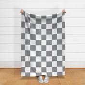 12 inch Ultimate Gray and white checkerboard - large checkerboard print