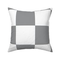 12 inch Ultimate Gray and white checkerboard - large checkerboard print