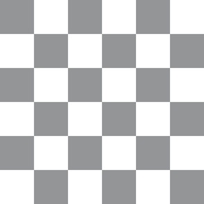 6 inch Ultimate Gray and white checkerboard - medium checkerboard print
