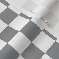 2 inch Ultimate Gray and white checkerboard - small checkerboard print