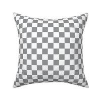 2 inch Ultimate Gray and white checkerboard - small checkerboard print