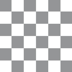 2 inch Ultimate Gray and white checkerboard - small checkerboard print