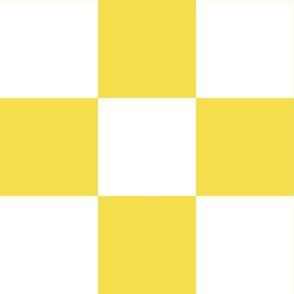 12 inch Illuminating Yellow and white checkerboard - large checkerboard print