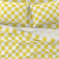 6 inch Illuminating Yellow and white checkerboard - medium checkerboard print