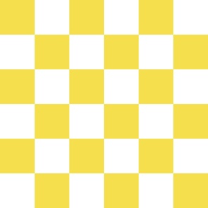 6 inch Illuminating Yellow and white checkerboard - medium checkerboard print